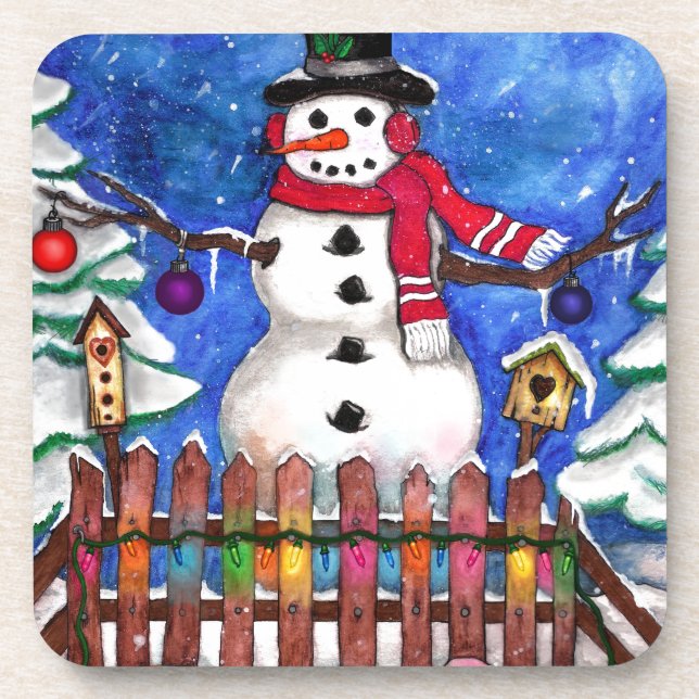 Posavasos Garden Snowman (Frente)