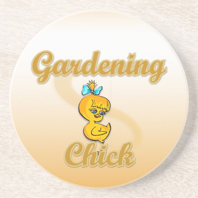 Posavasos Gardening Chick (Frente)