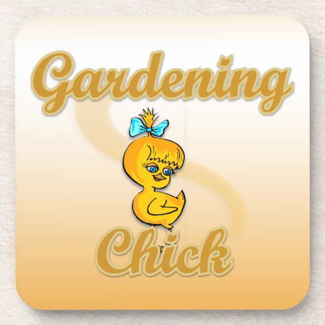 Posavasos Gardening Chick (Frente)