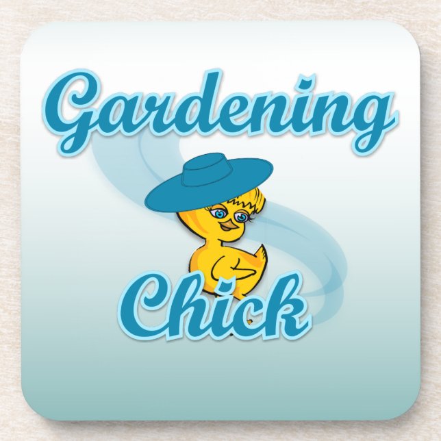 Posavasos Gardening Chick #3 (Frente)