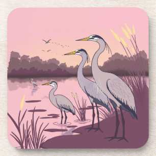 Posavasos Garzas junto al Lago