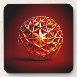 Posavasos Gasket Fractal Sierpinski Rojo
