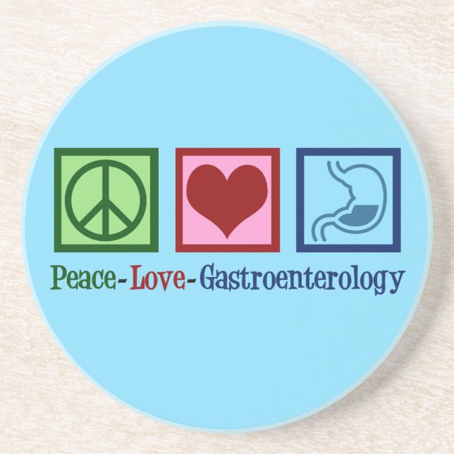 Posavasos Gastroenterología del amor de la paz (Frente)