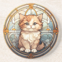 Gatito de vidrio templado elegante de gato de ojos