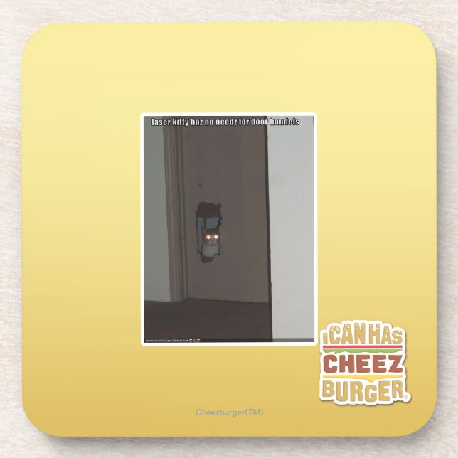 Posavasos Gatito del laser (Frente)