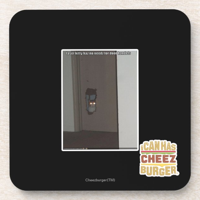 Posavasos Gatito del laser (Frente)