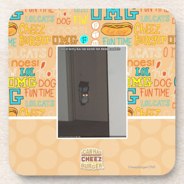 Posavasos Gatito del laser (Frente)