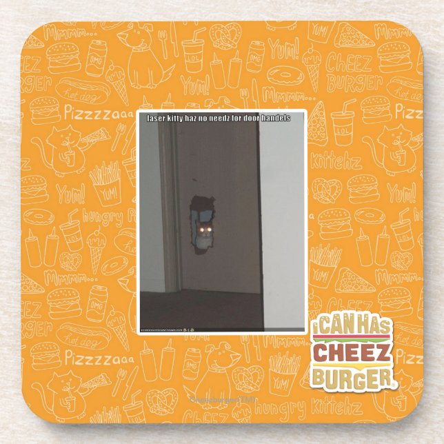 Posavasos Gatito del laser (Frente)