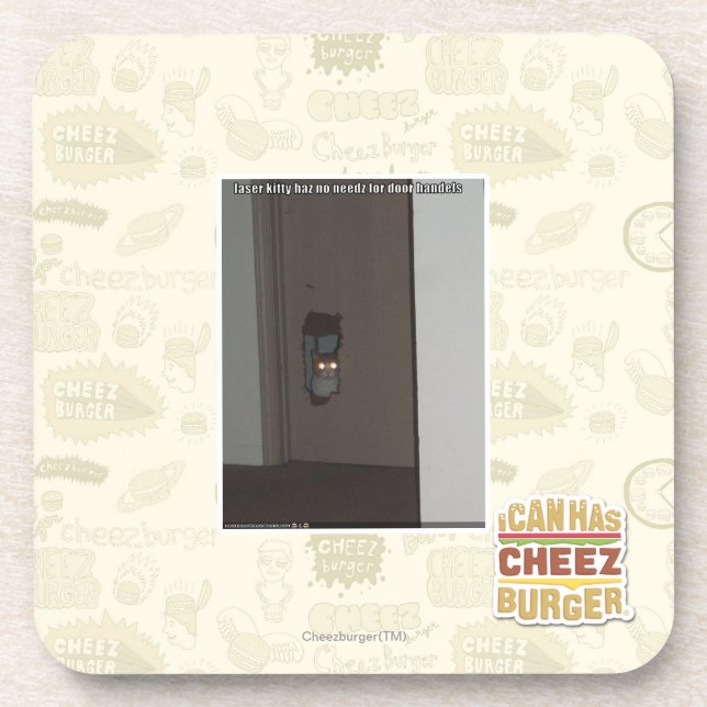 Posavasos Gatito del laser (Frente)