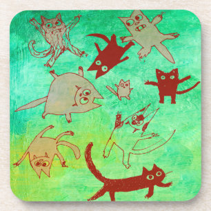 Posavasos gatitos levitating
