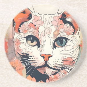 Posavasos Gato artístico