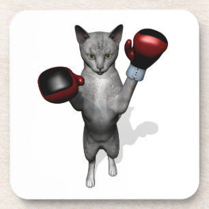 Posavasos Gato Boxer
