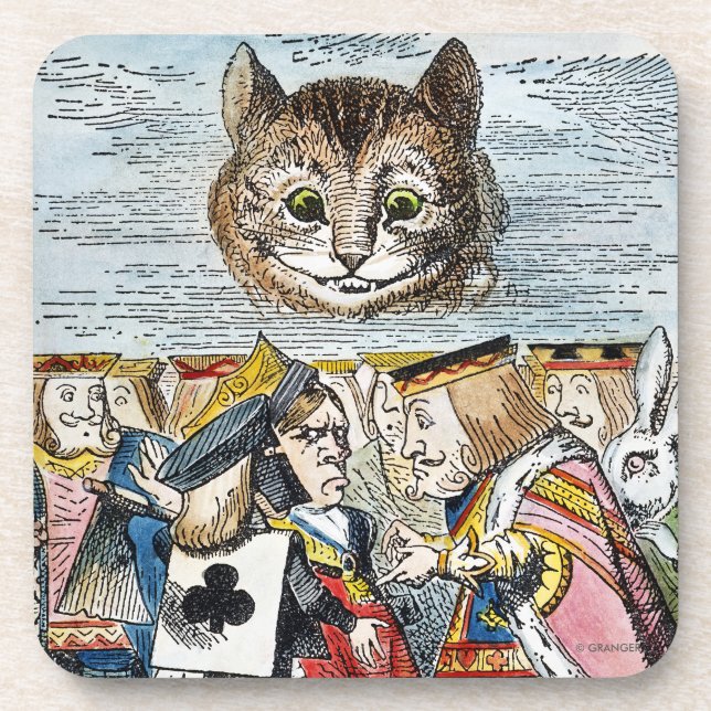 Posavasos Gato de Cheshire, 1865 (Frente)