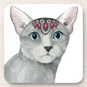 Posavasos Gato de descarga  Bejeweld