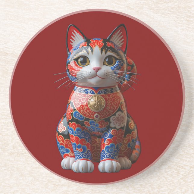 Posavasos Gato de dinero (Frente)
