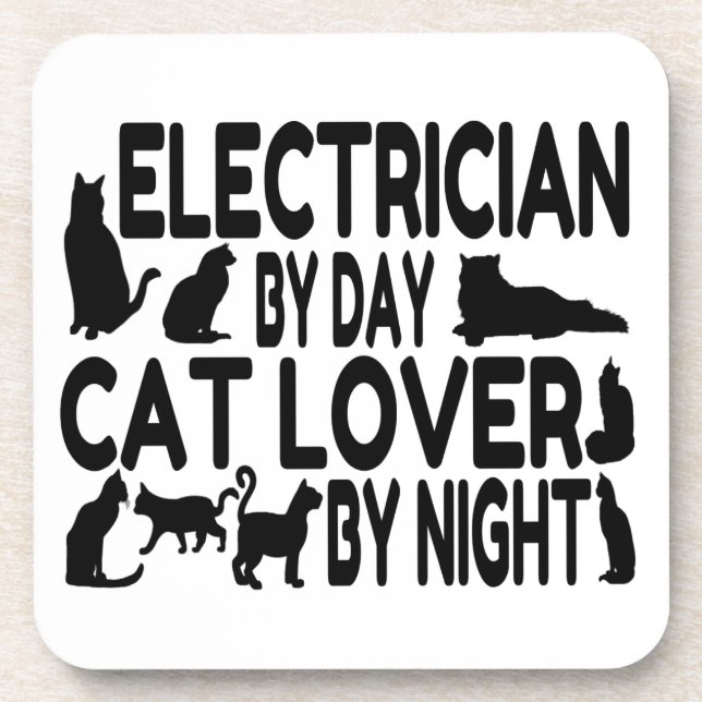 Posavasos Gato de Electricidad Lover (Frente)