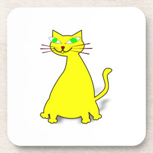 Posavasos Gato de grasa amarillo
