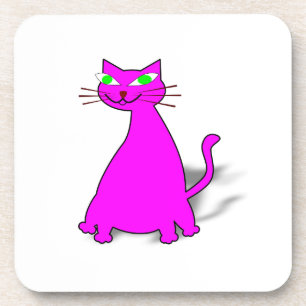 Posavasos Gato de grasa rosa