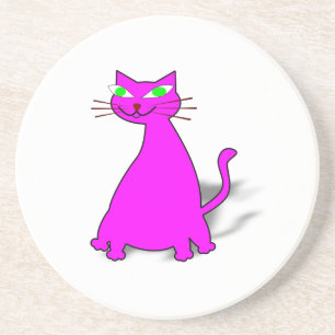 Posavasos Gato de grasa rosa