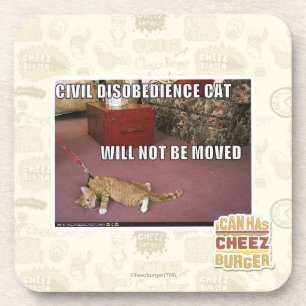 Posavasos Gato de la desobediencia civil