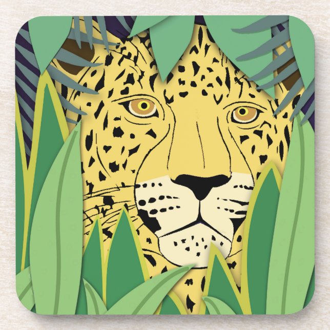Posavasos Gato de la jungla #4 (Frente)