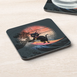 Posavasos Gato de ondulación al atardecer
