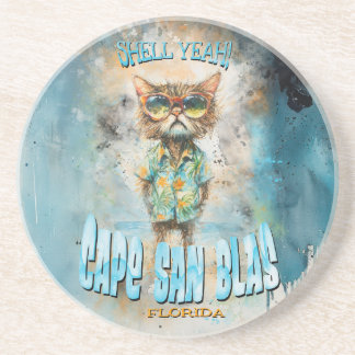 Posavasos Gato de playa de Cape San Blas Florida