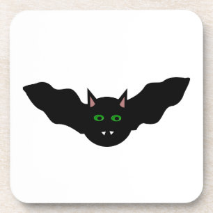 Posavasos Gato de vampiro frente a la montaña rusa de Hallow
