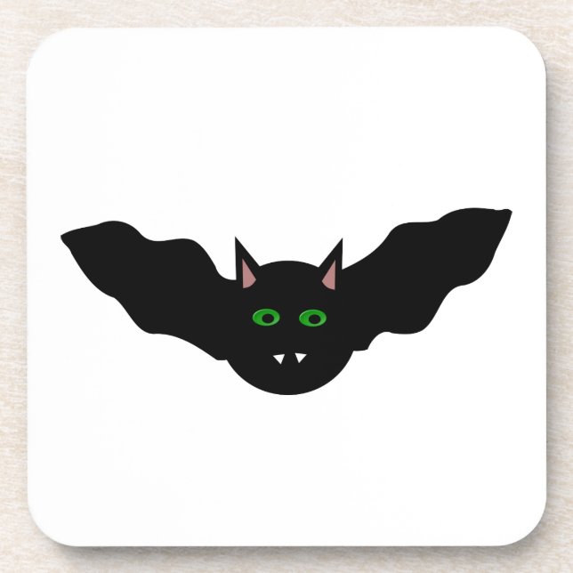 Posavasos Gato de vampiro frente a la montaña rusa de Hallow (Frente)