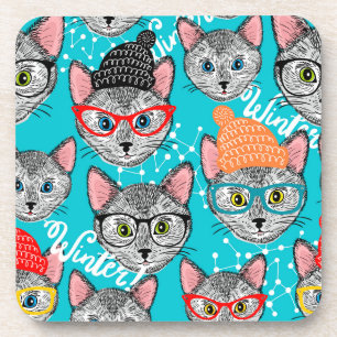 Posavasos Gato en el gorra