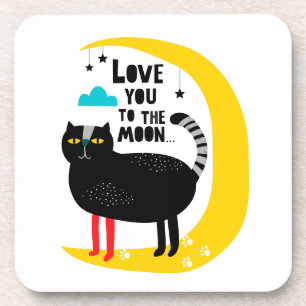 Posavasos Gato en la luna
