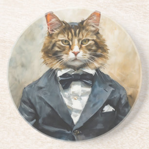 Posavasos Gato en un traje