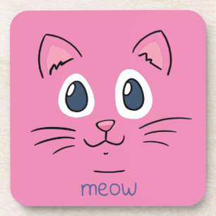 Posavasos Gato gatito rosado