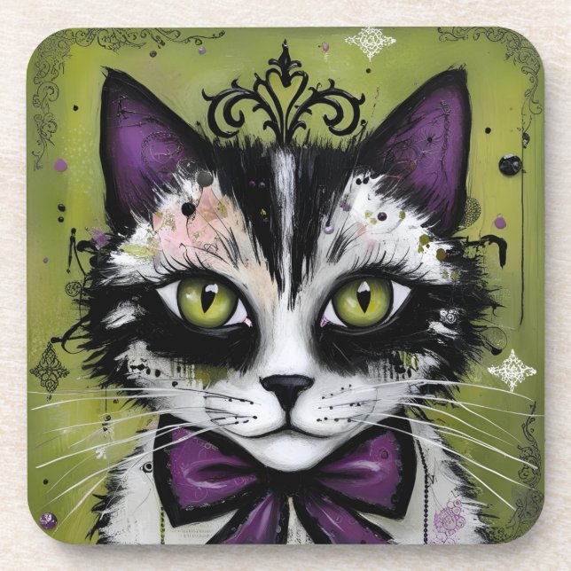 Posavasos Gato gótico (Frente)