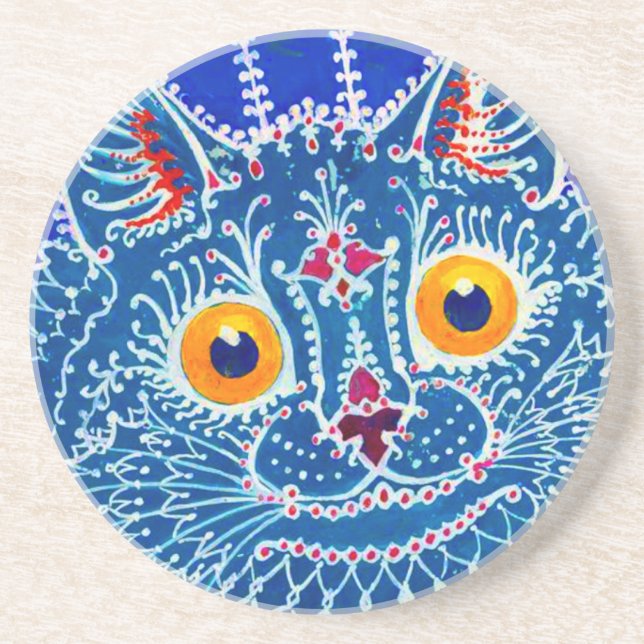 Posavasos Gato gótico azul (Frente)
