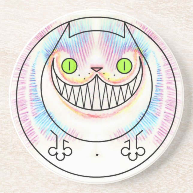 Posavasos Gato graso con escayola de arenisca para gatos de  (Frente)