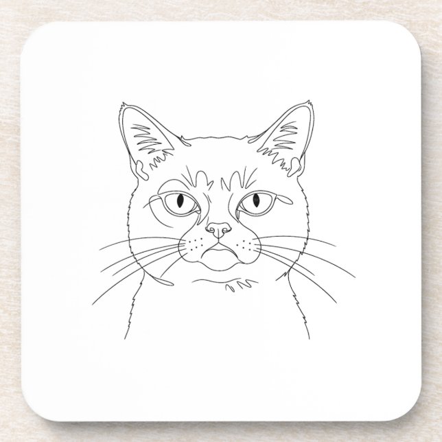 Posavasos Gato gruñón (Frente)