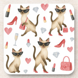 Posavasos Gato inventado ARTISTA para mujer Chica Lady gatos