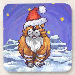 Posavasos Gato Jengibre Navidad