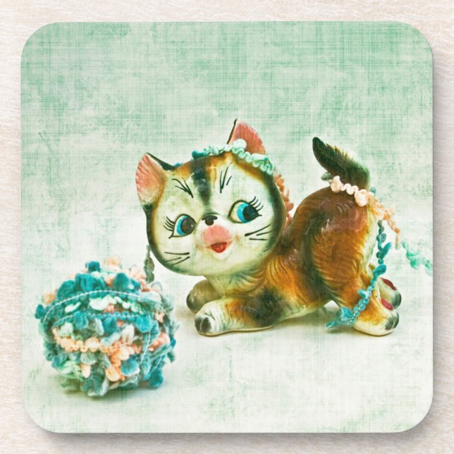 Posavasos Gato Kitty Vintage (Frente)