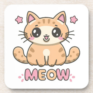 Posavasos gato lindo maúlla
