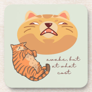 Posavasos Gato naranja despierto