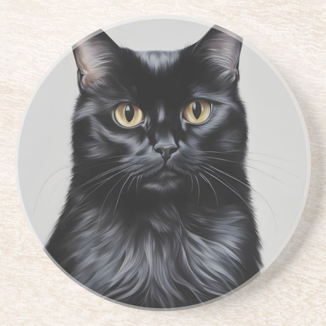 Posavasos Gato negro (Frente)