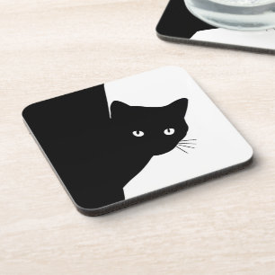 Posavasos Gato negro astuto