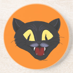 Posavasos Gato negro de Halloween
