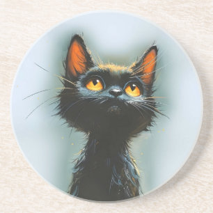 Posavasos Gato negro encantado