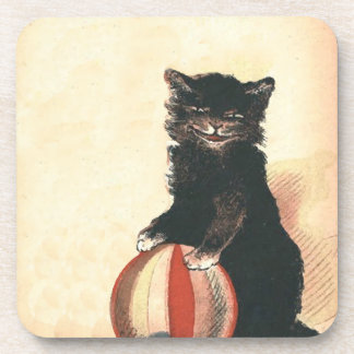 Posavasos Gato Negro Vintage de HALLOWEEN
