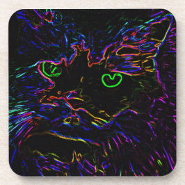 Posavasos Gato Neon Glow