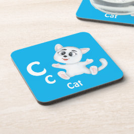 Posavasos Gato personaliza ABC: Letra C - Agrega tu nombre