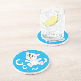 Posavasos Gato personaliza ABC: Letra C - Agrega tu nombre